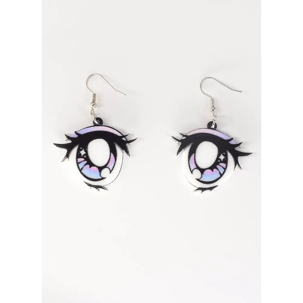 Anime eye earrings - one size - earrings