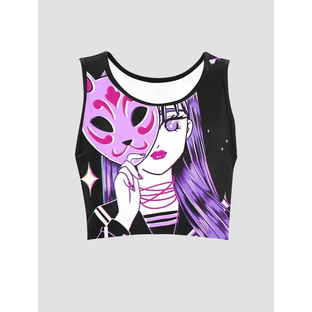 Anime girl crop top - xs - women’s (t42)