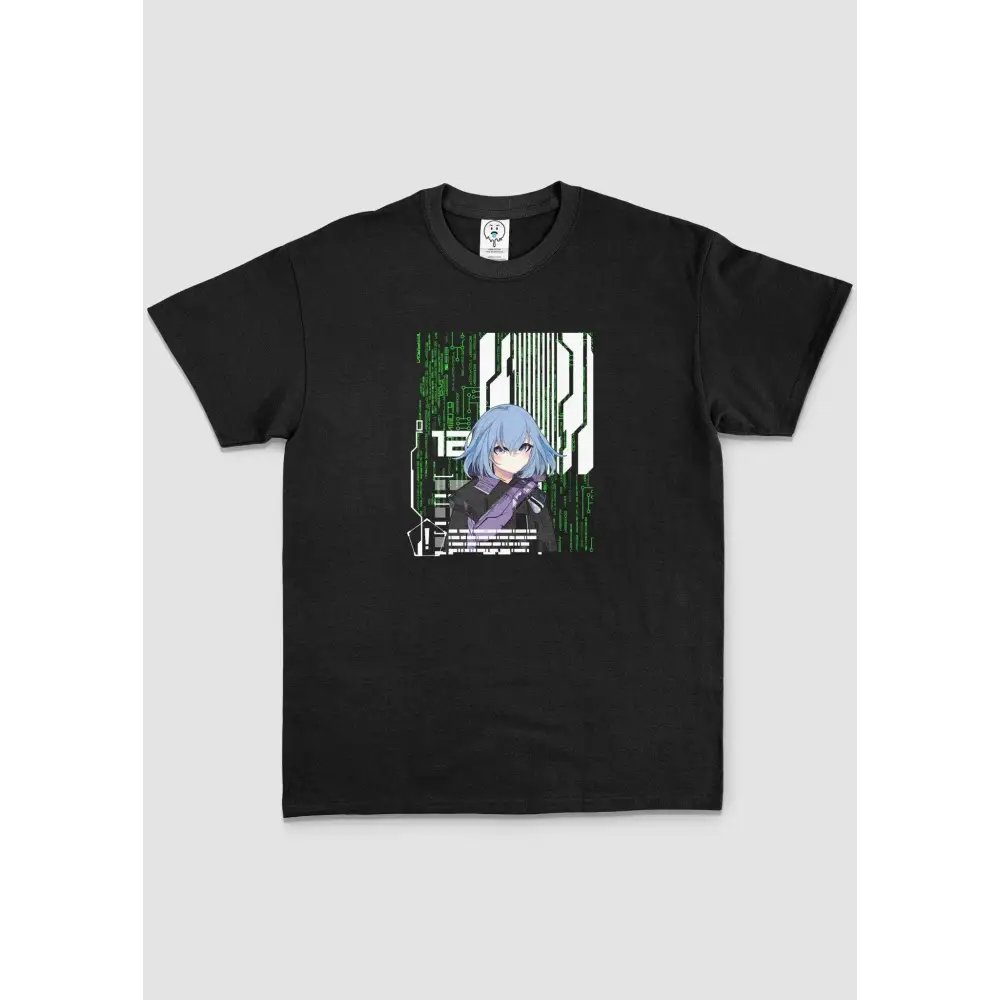 Anime matrix graphic t-shirt - s / black - unisex t-shirts