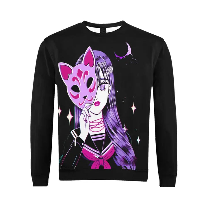 Anime mystic night crewneck sweatshirt - for men (h18)