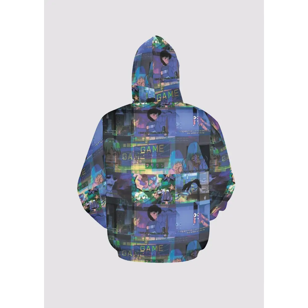 Anime vaporwave glitch hoodie - all over print for men (h13)