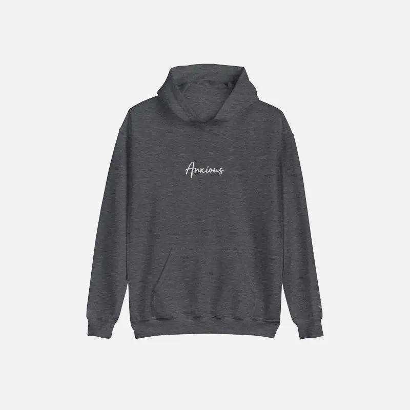 Anxious hoodie y2k - dark heather / s - hoodies