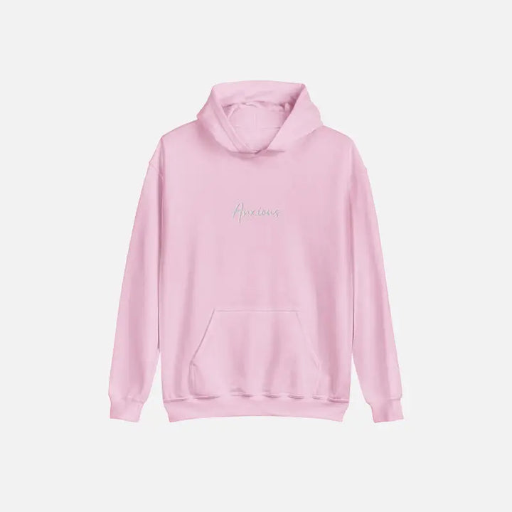 Anxious hoodie y2k - light pink / s - hoodies
