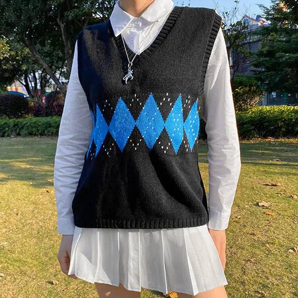 Argyle sweater vest - sweaters