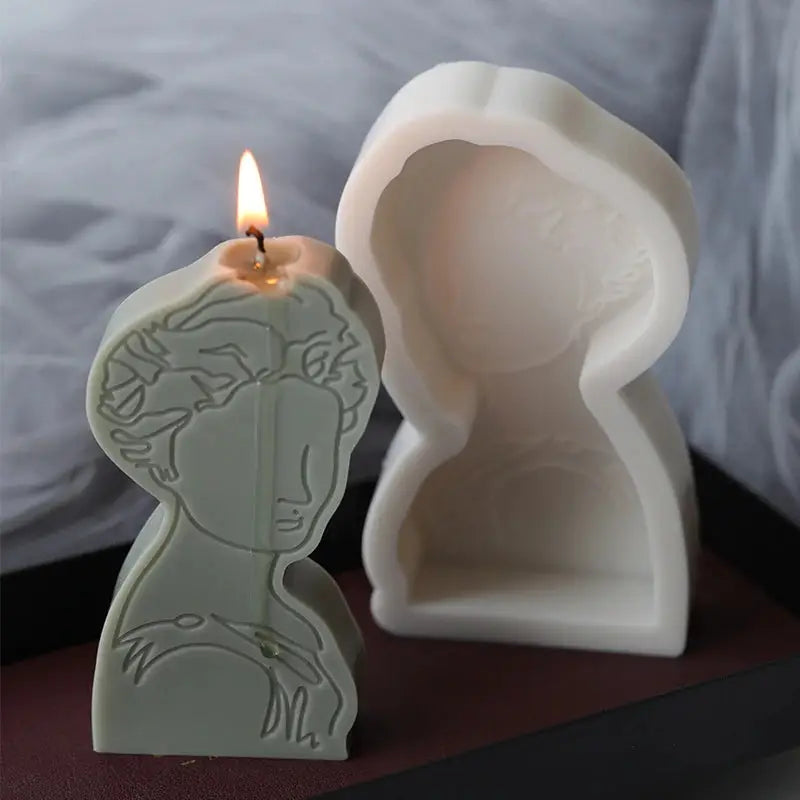 Art hoe silicone mold for unique candle making and aesthetic decor