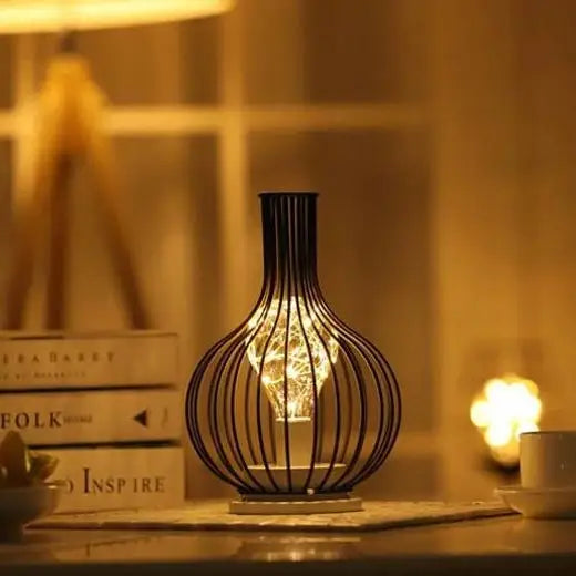 Artistic bedside lamp for aesthetic room decor - decanter