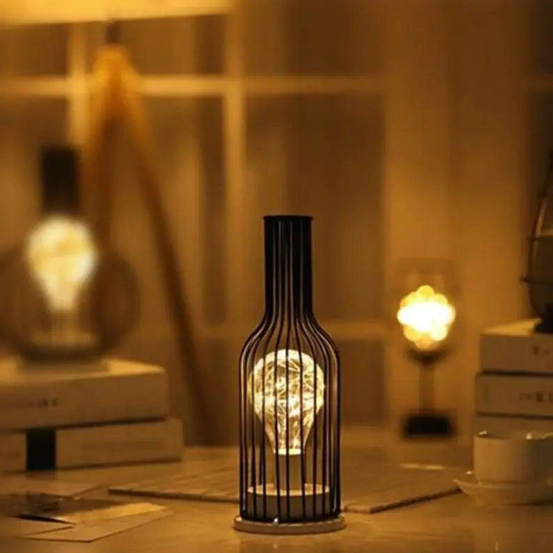 Artistic bedside lamp - wine bottle