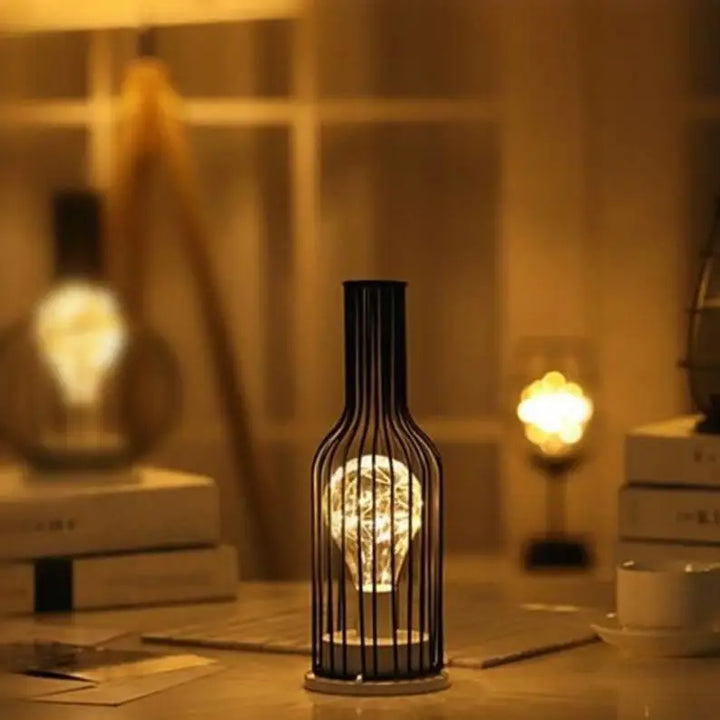 Artistic bedside lamp - wine bottle