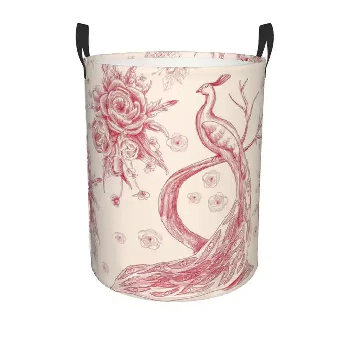 Artsy laundry basket for chic organization and room decor - pink / 42x34 cm