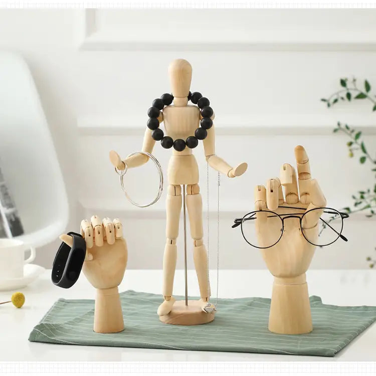 Artsy wooden figures for unique aesthetic room decor