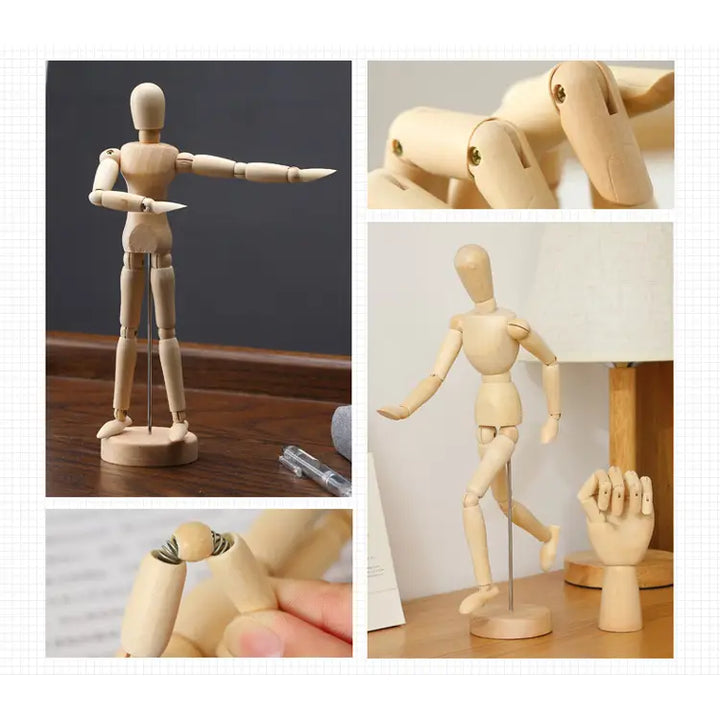 Artsy wooden figures for unique aesthetic room decor