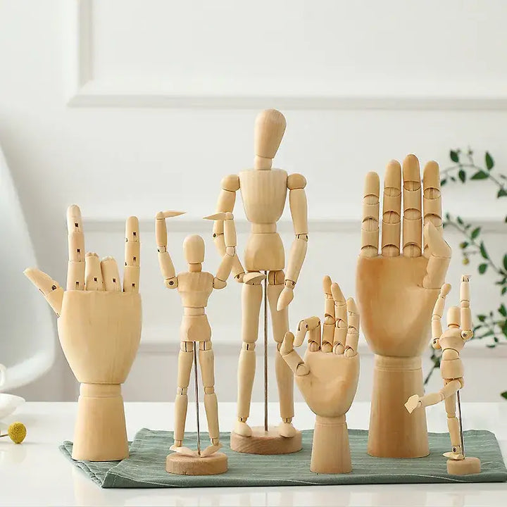 Artsy wooden figures for unique aesthetic room decor