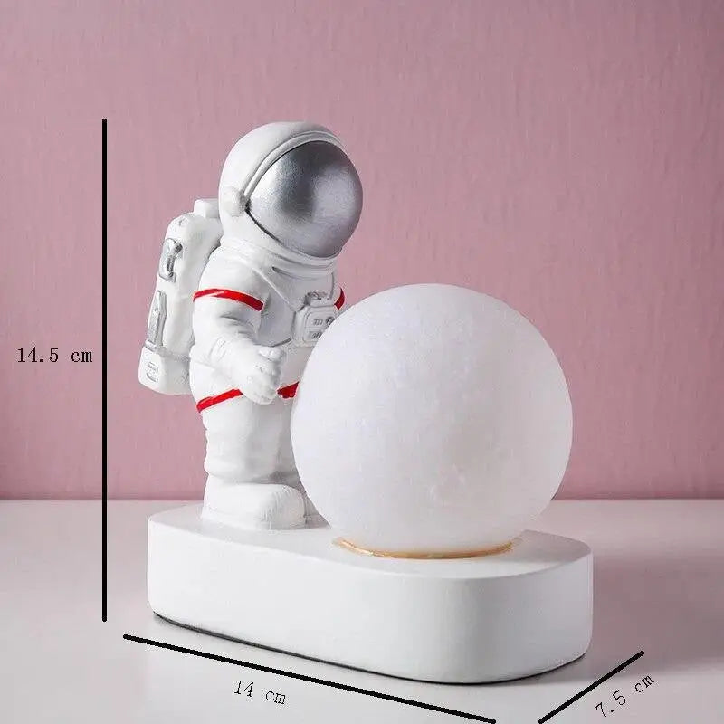 Astronaut bedside lamp for aesthetic bedroom ambiance - b