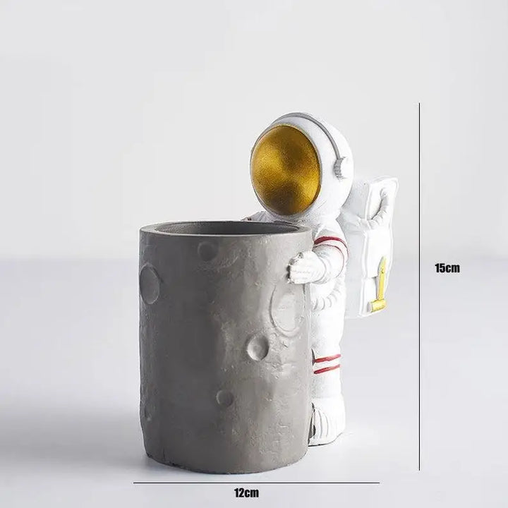 Aesthetic astronaut pen holder for your galaxy style decor - d