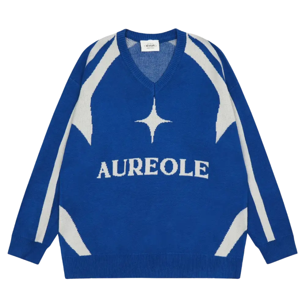 Aureole star 400gsm sweater anthrazit y2k - blue / s