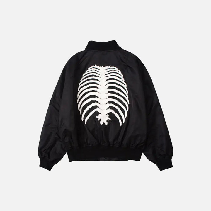 Back skeleton jacket y2k - black / s - jackets