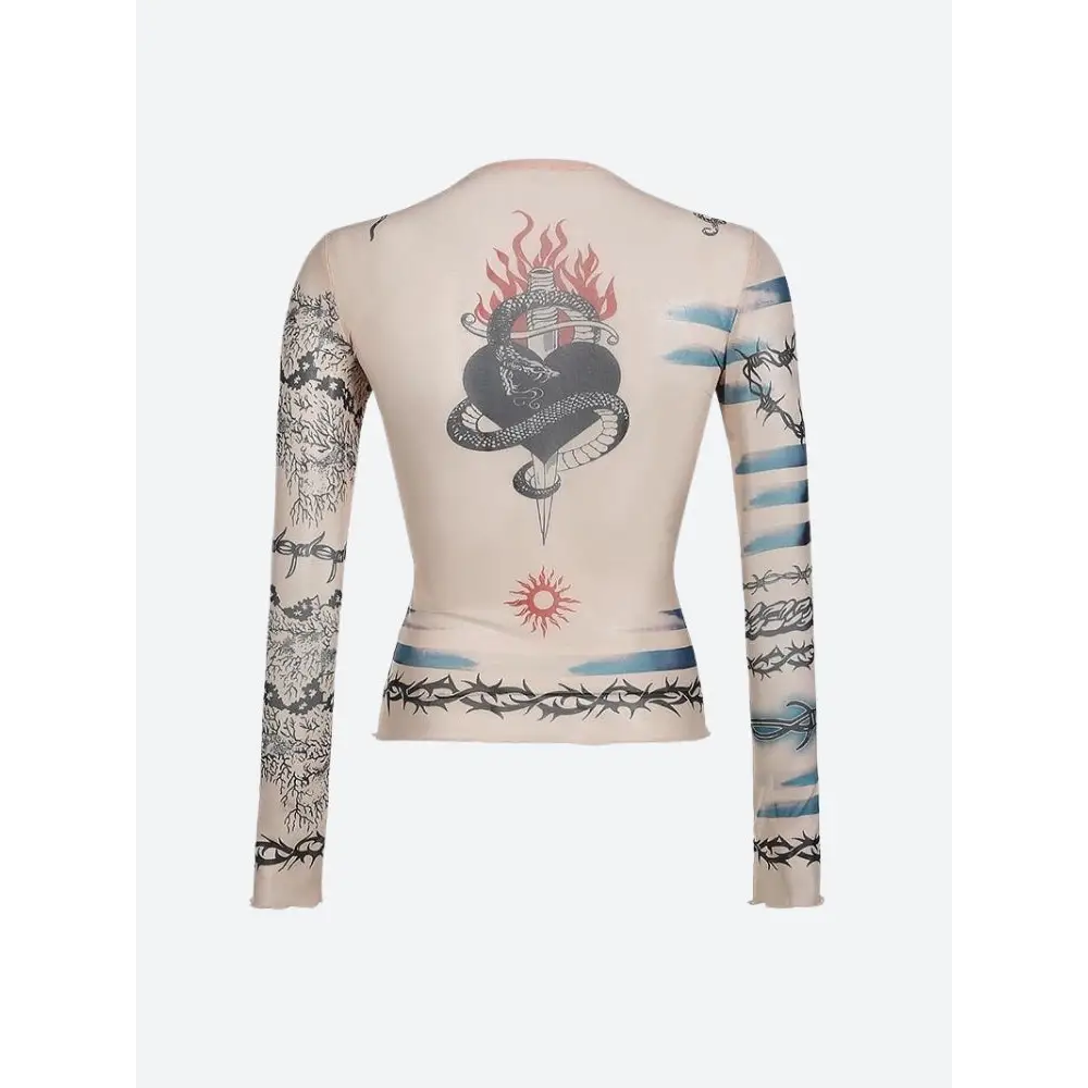 Baddie mesh tattoo top