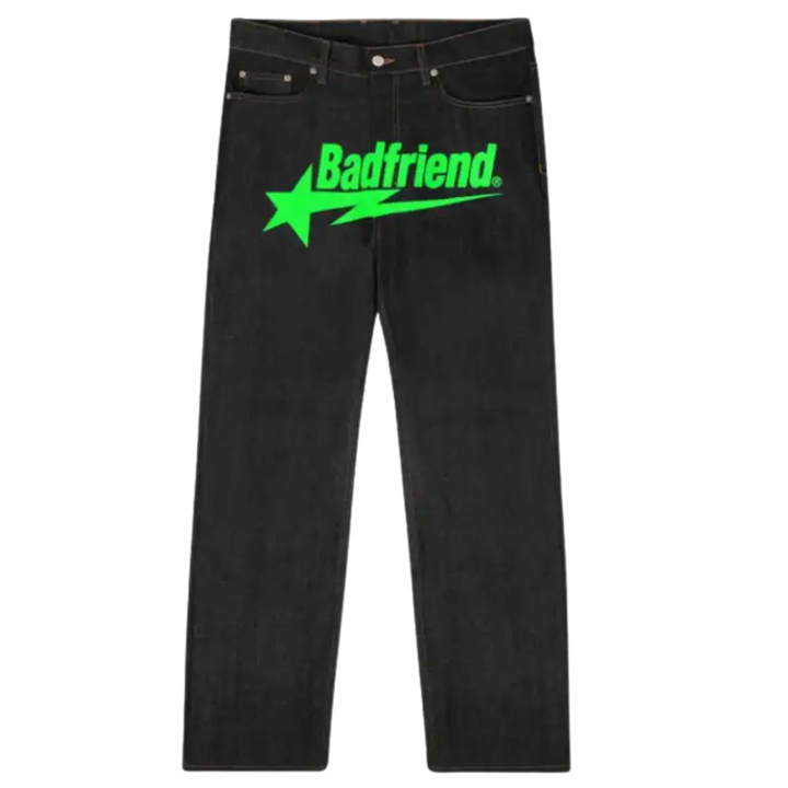 Badfriend black baggy jeans y2k - green / s