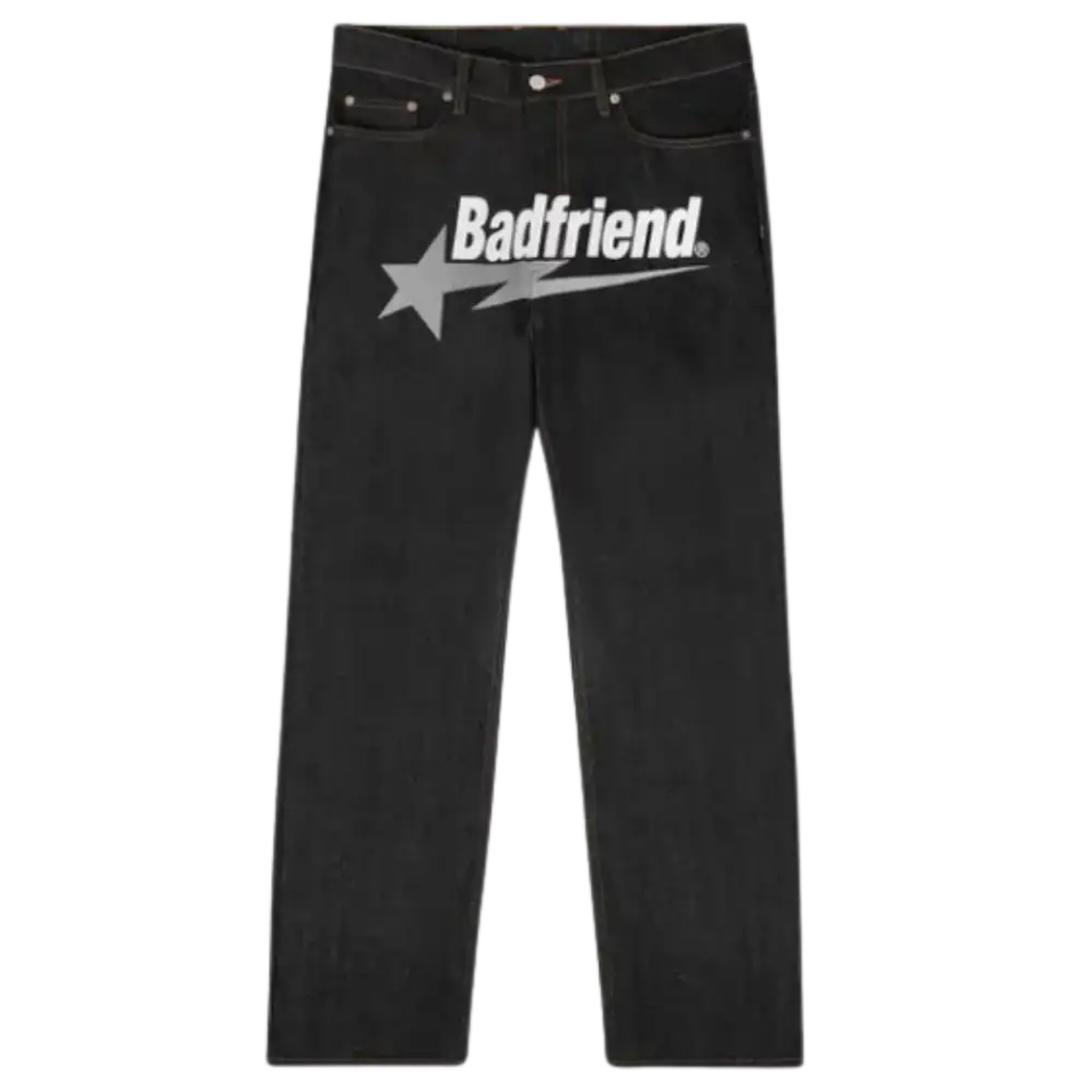 Badfriend black baggy jeans y2k - grey / s