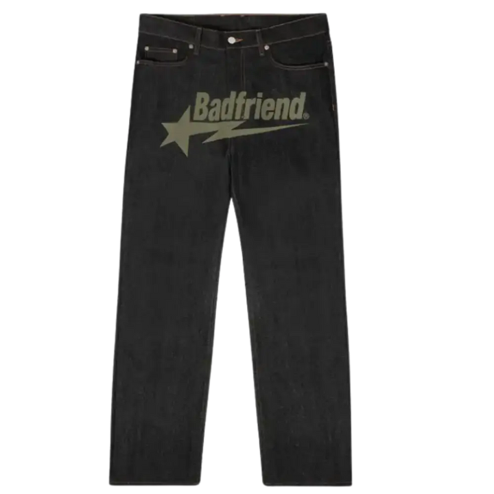 Badfriend black baggy jeans y2k - khaki green / s