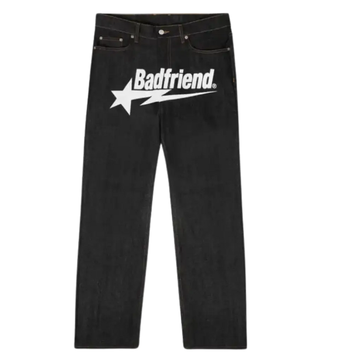 Badfriend black baggy jeans y2k - white / s