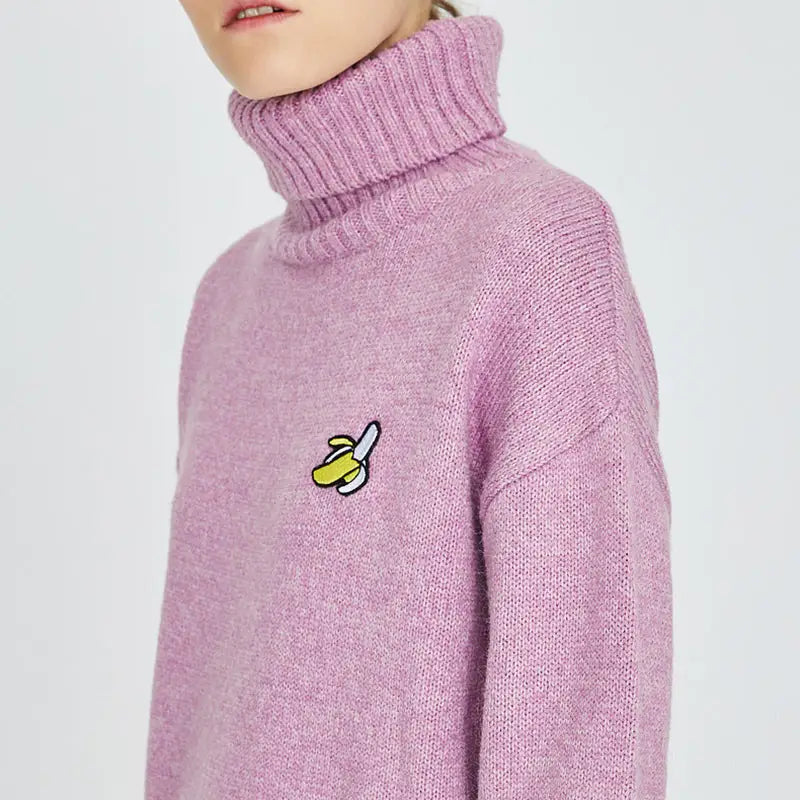 Banana roll neck sweater - hoodie