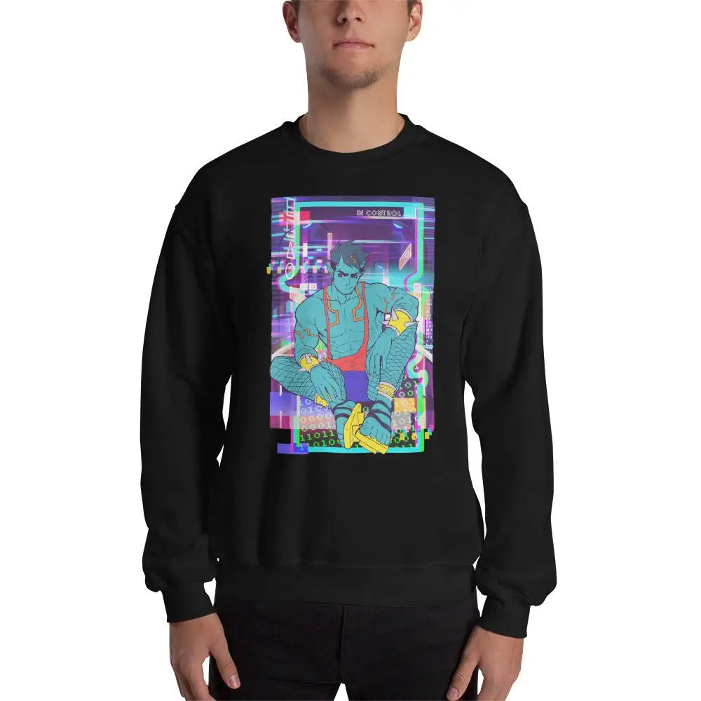 Bara cyberpunk anime sweatshirt - black / s