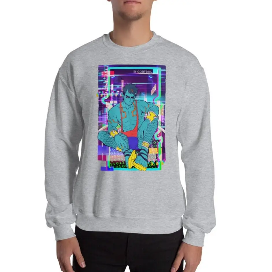 Bara cyberpunk anime sweatshirt - sport grey / s