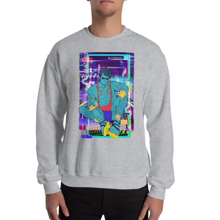 Bara cyberpunk anime sweatshirt - sport grey / s