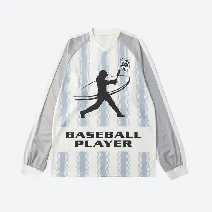 Vintage y2k baseball jersey with bold player design - light blue / s - top