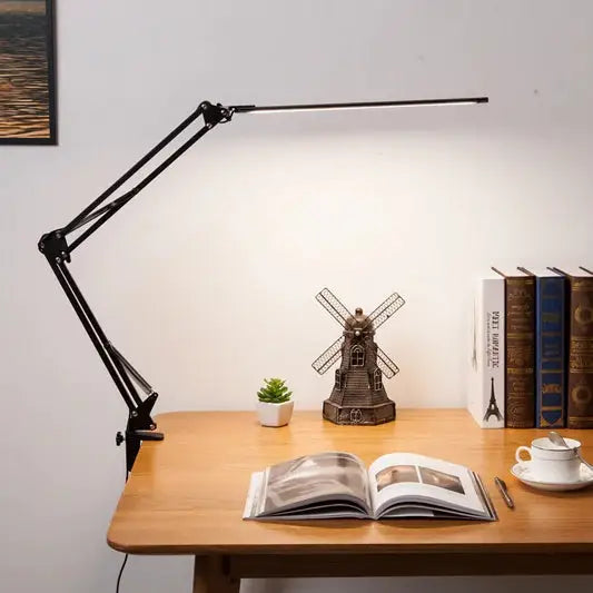 Aesthetic basic clip desk lamp with ten level brightness