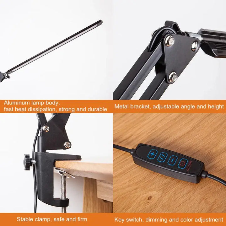 Basic clip on desk lamp