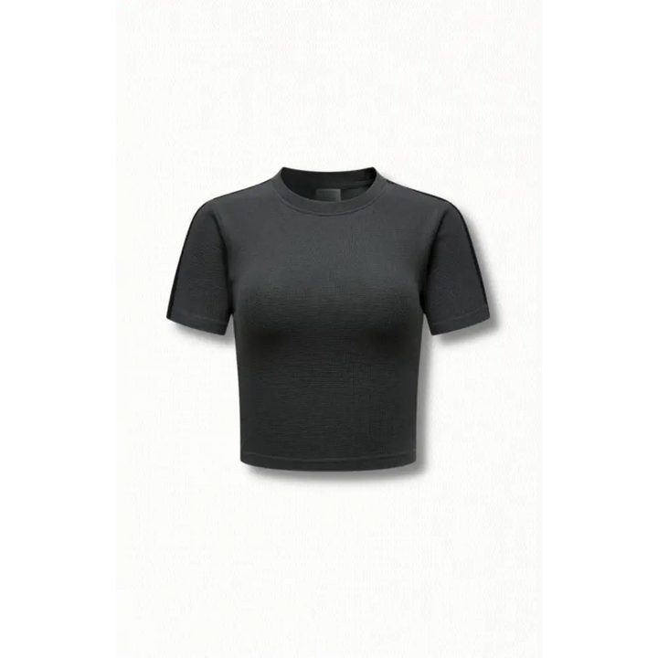 Trendy cropped tee for y2k style and comfortable fit - gray / s