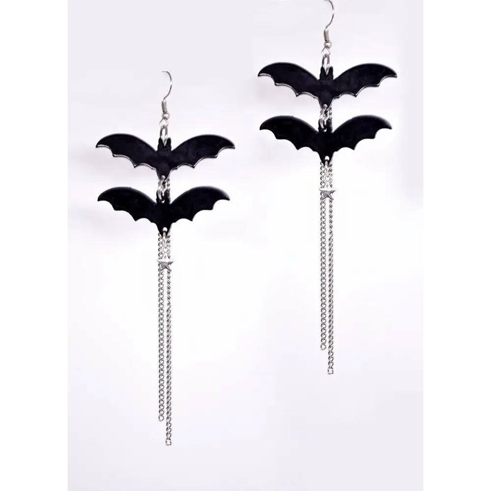 Bat charm earrings - earrings