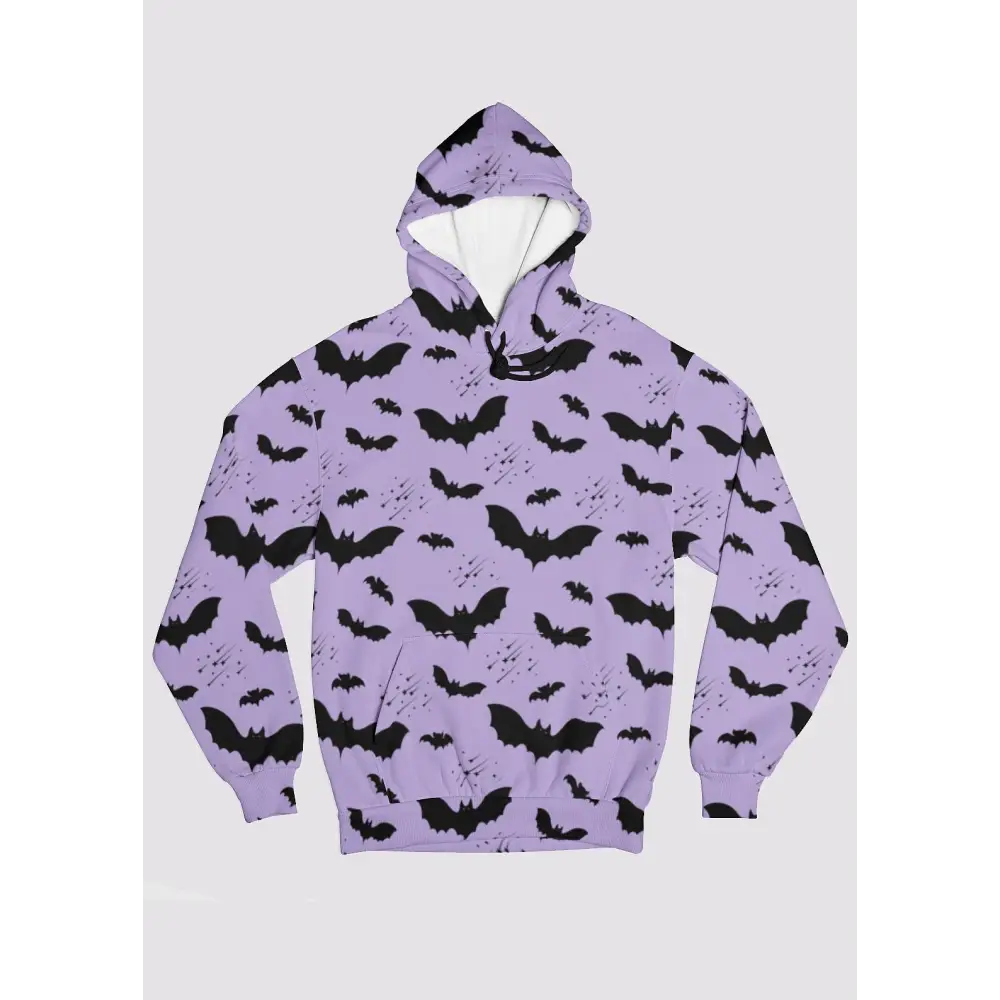 Bat pattern pastel goth hoodie - s - all over print for men (h13)