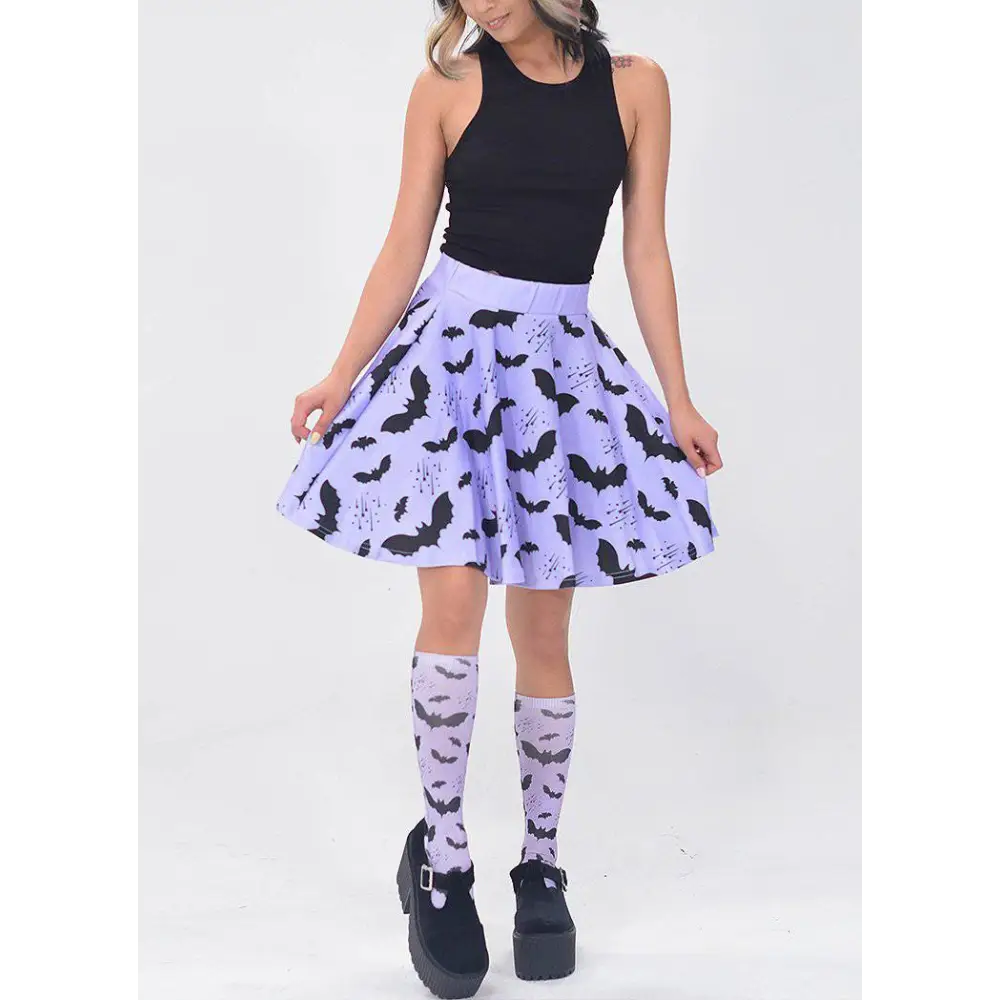 Bat pattern skirt - women dress