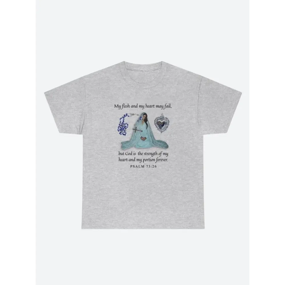 Bible psalm 73:26 tee - gray / s