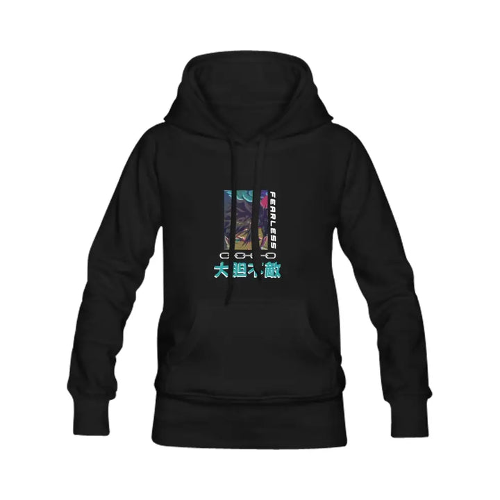 Black anime graphic sweatshirt hoodie with urban y2k style - xs / men’s classic (remake) (h10)