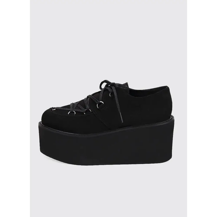 Black knight platform sneakers