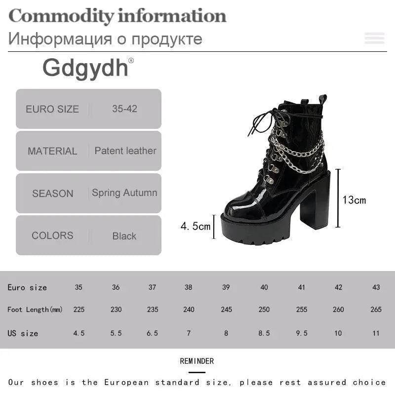 Y2k patent leather boots for any weather - women shoes