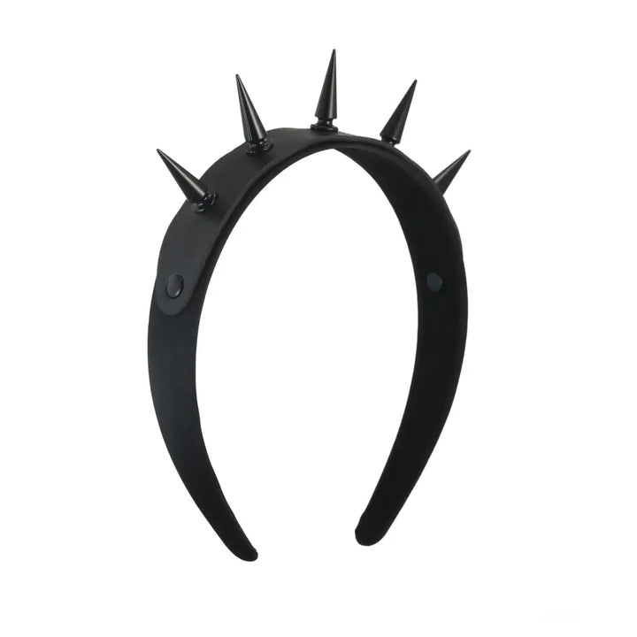 Black spike goth hairband for fierce individuality and style