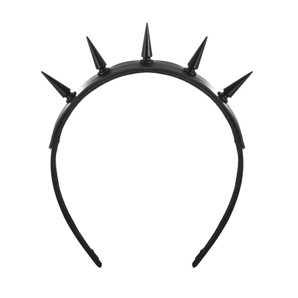 Black spike goth hairband