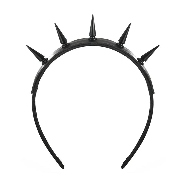 Black spike goth hairband for fierce individuality and style