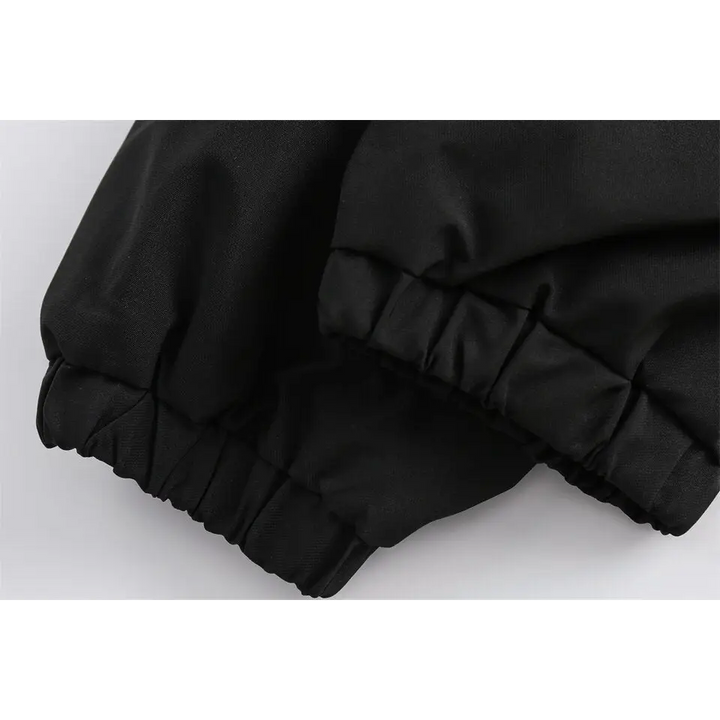 Black zip-up denim jacket y2k