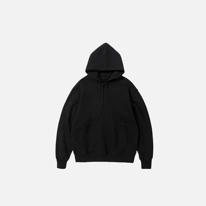 Blank oversized hoodies y2k - black / s