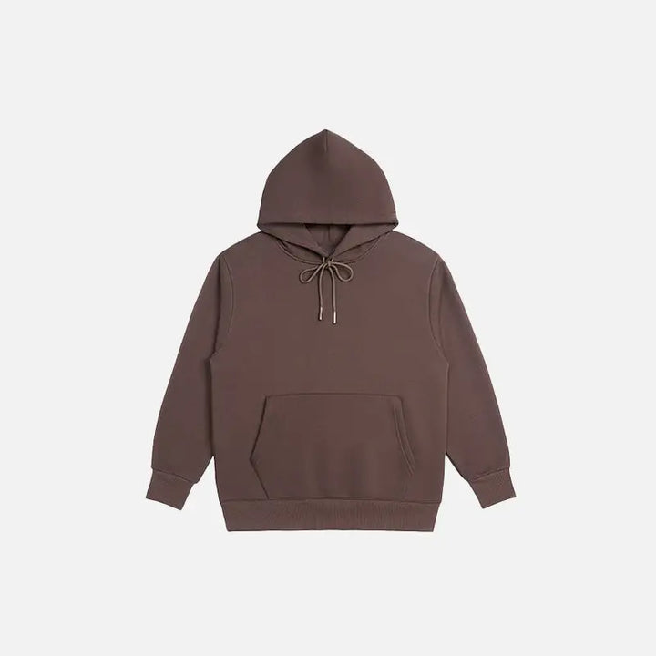 Blank oversized hoodies y2k - coffee / s