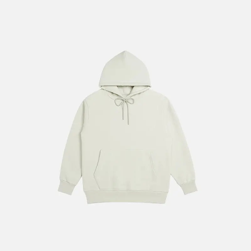 Blank oversized hoodies y2k - cream-gray / s