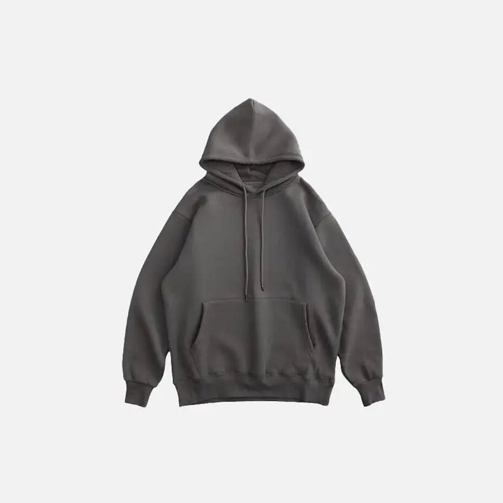 Blank oversized hoodies y2k - dark gray / s