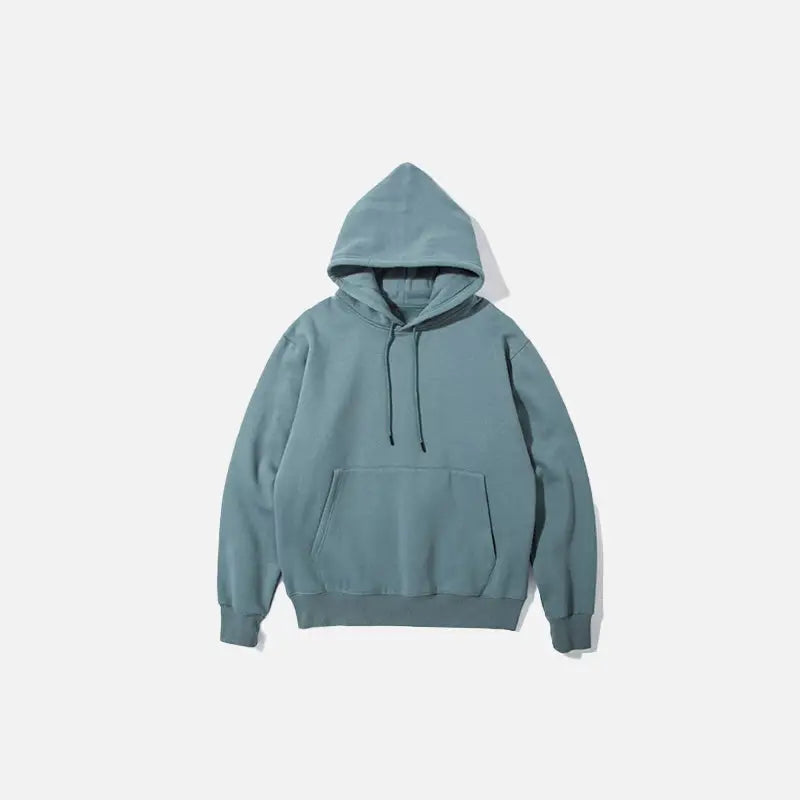 Blank oversized hoodies y2k - grey blue / s