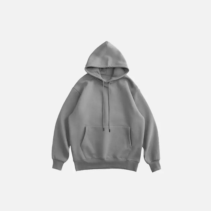 Blank oversized hoodies y2k - mid gray / s